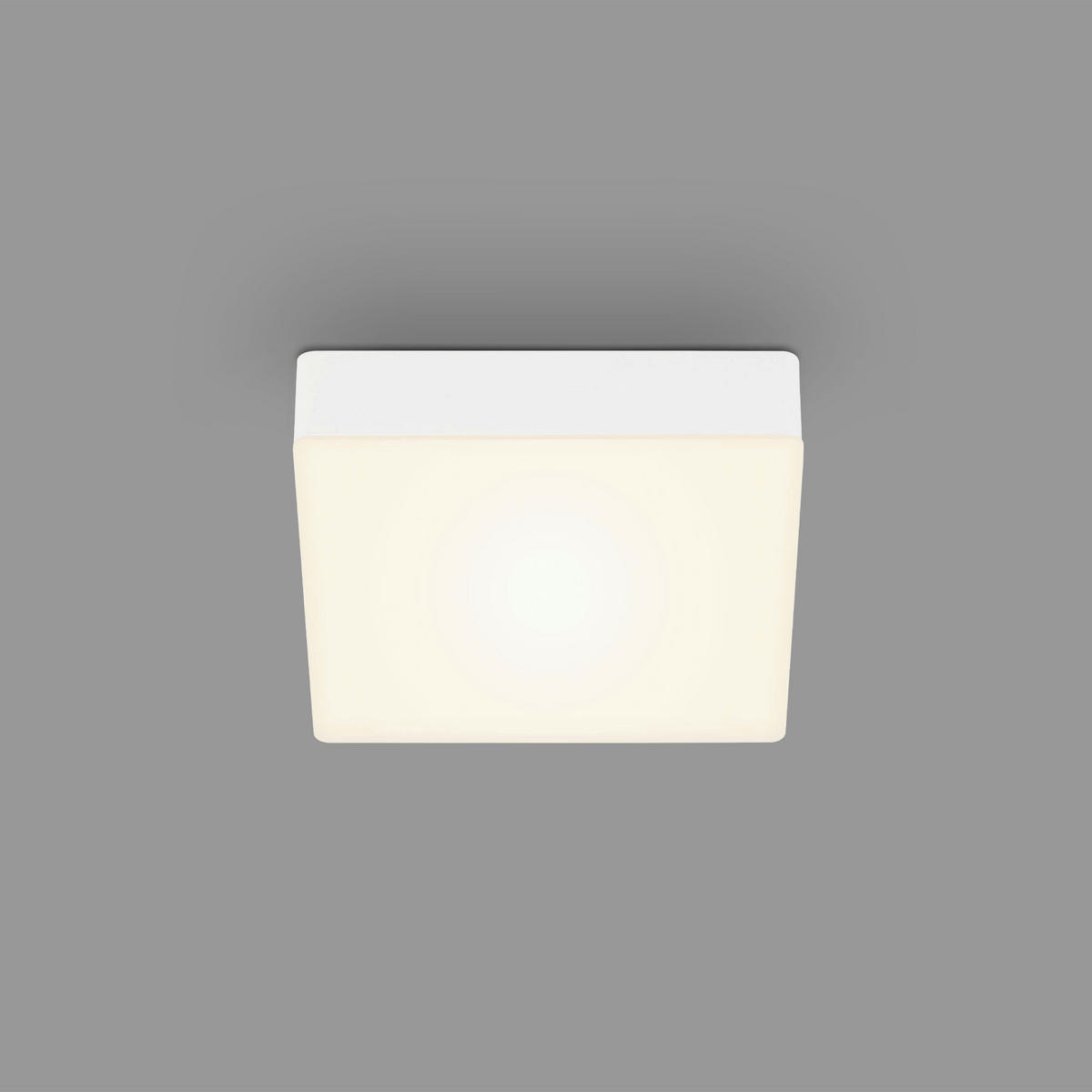 STROPNÉ SVIETIDLO, 15.7/15.7/3.6 cm - biela, Design, plast (15.7/15.7/3.6cm)