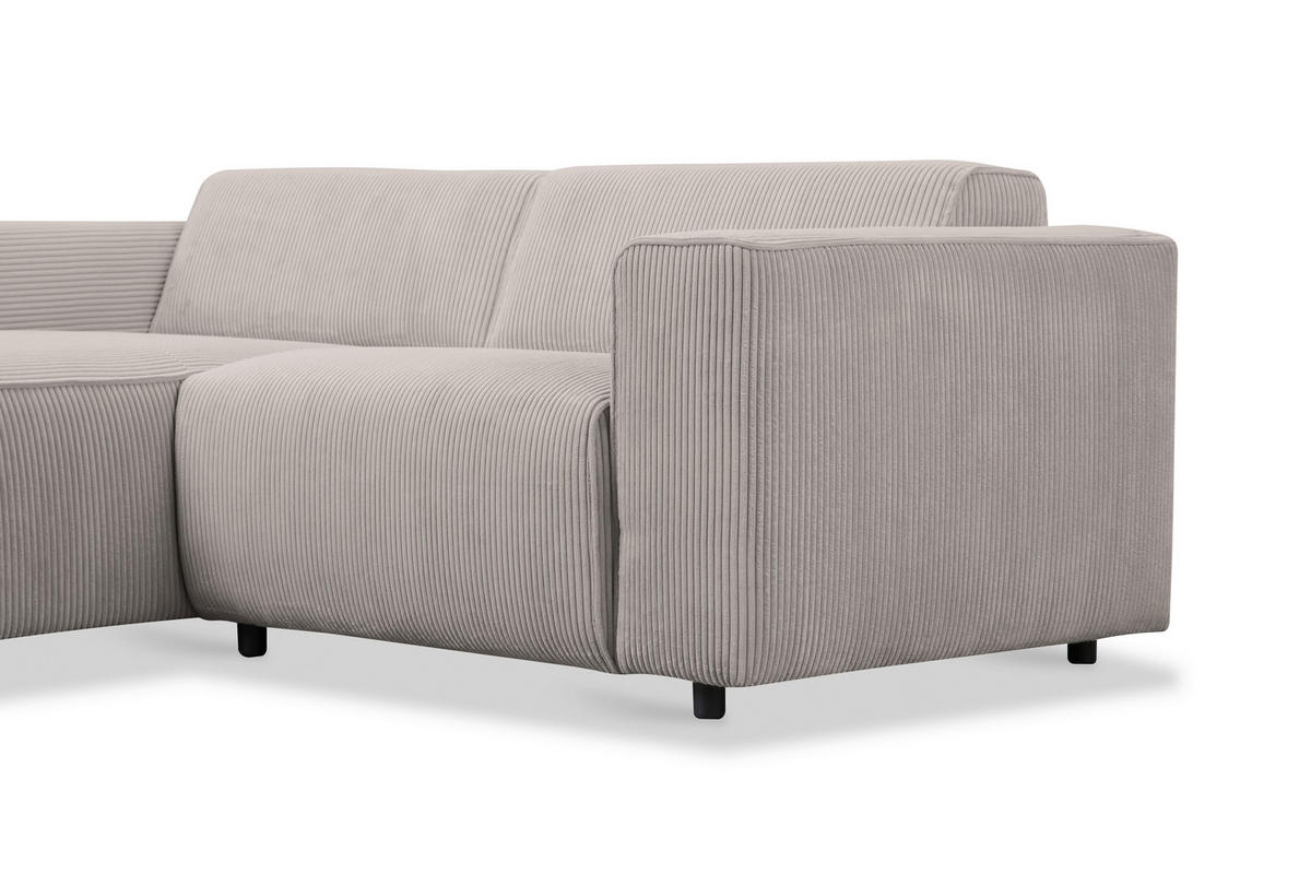 HÖRNSOFFA i manchester ljusgrå  - ljusgrå/svart, Design, textil/plast (161/234cm) - Livetastic