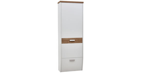 GARDEROBENSCHRANK 64/187/31 cm - Eichefarben/Silberfarben, Design, Holz/Holzwerkstoff (64/187/31cm) - Dieter Knoll