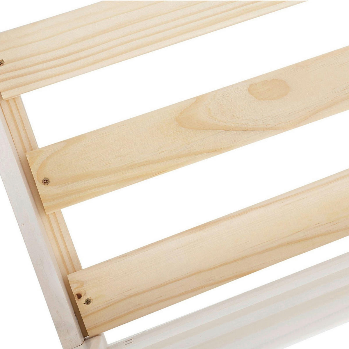 HAUSBETT 90/200 cm,  in Weiß, Bettschublade, Lattenrost für Zusatzbett, Lattenrost für Hauptbett  - Naturfarben/Weiß, MODERN, Holz (90/200cm) - MID.YOU