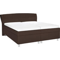 POLSTERBETT Matratze, gepolstertes Kopfteil, Lattenrost, Bettkasten Dunkelbraun 160/200 cm  - Dunkelbraun/Silberfarben, KONVENTIONELL, Holz/Textil (160/200cm) - Esposa