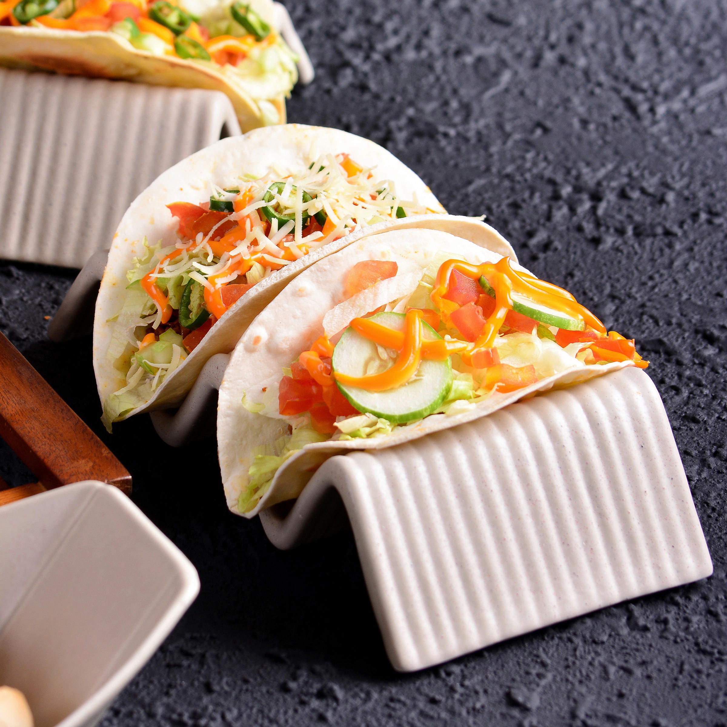 SERVIERSCHALENSET 2-teilig Streat Food  22/10,5 cm  - Creme, Basics, Keramik (22/10,5cm) - Creatable