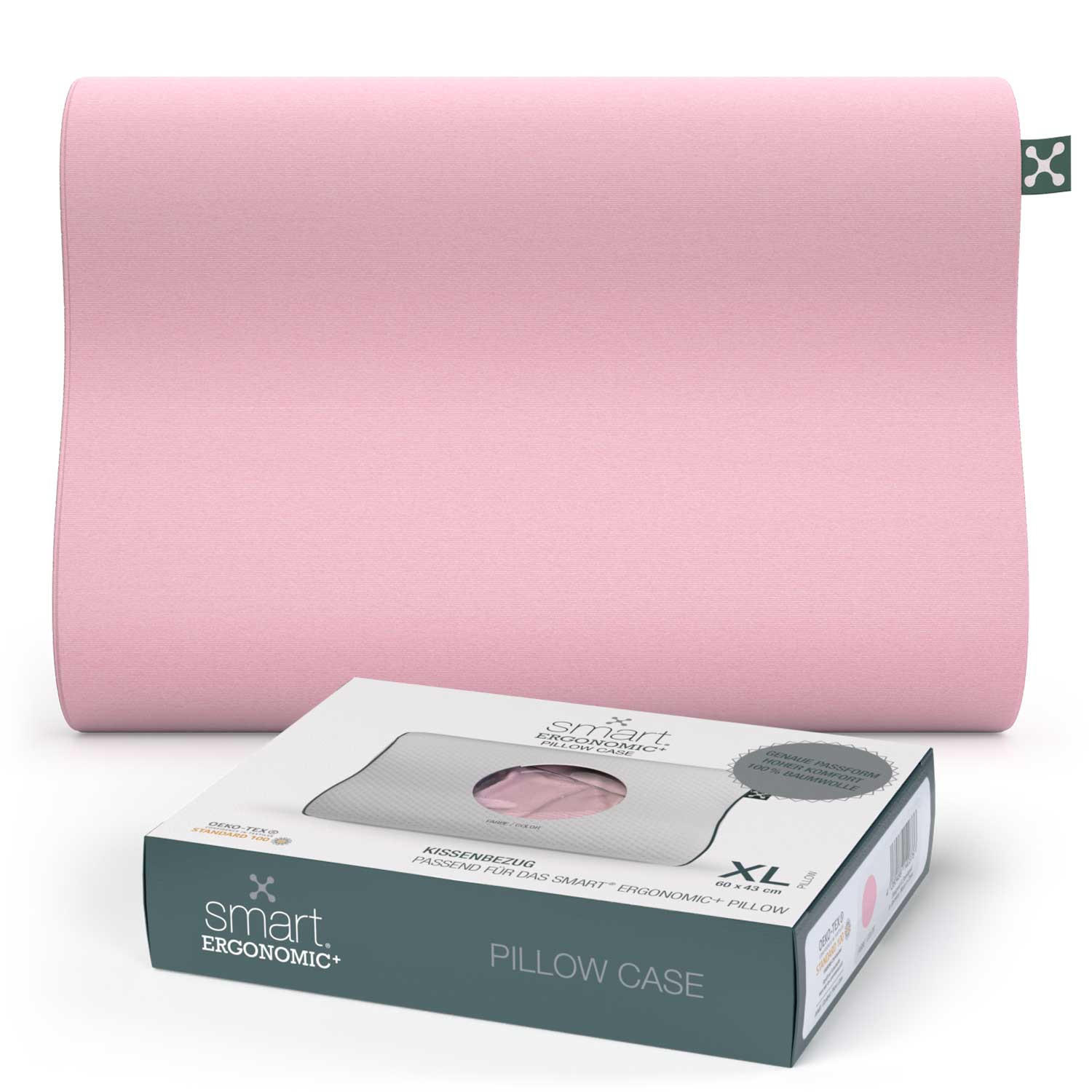 Smartsleep Nackenkissenbezug Ergonomic+ Hellrosa 60x43 cm
