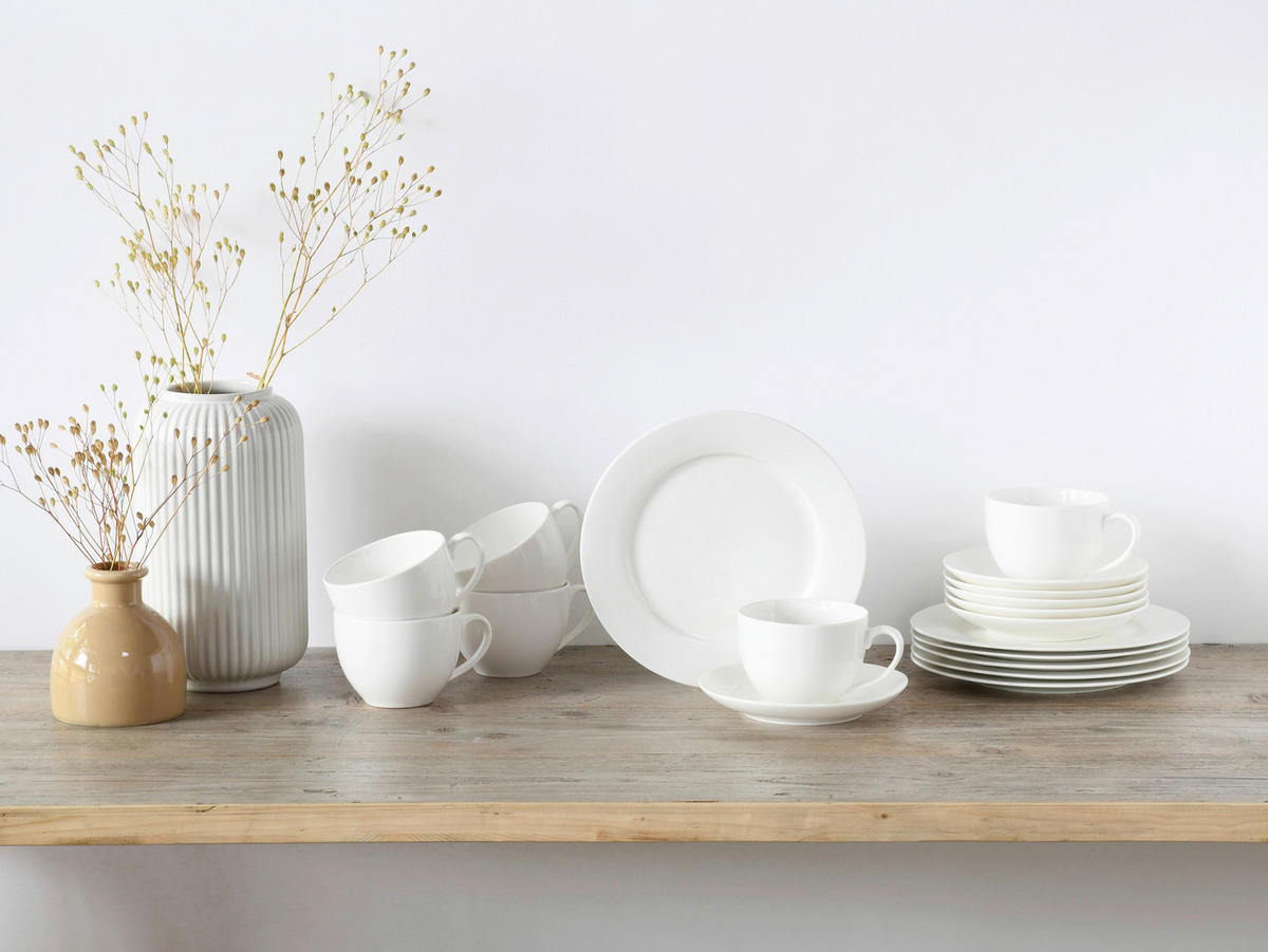 KAFFEESERVICE Fleur Royal 18-teilig  - Creme, Basics, Keramik - Creatable