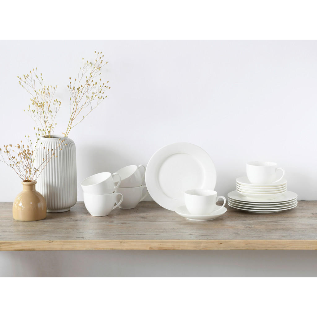 Thumbnail - Creatable Kaffeeservice Fleur Royal, Creme, Keramik, 18-teilig, 200 ml,200 ml, Essen & Trinken, Geschirr, Geschirr-Sets,...