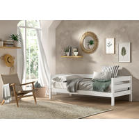 BETT in Weiß  - Naturfarben/Weiß, MODERN, Holz (90/200cm) - Vipack