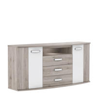 COMODĂ 169,6/81,5/47,5 cm  - alb/culoare lemn stejar, Design, plastic/metal (169,6/81,5/47,5cm) - Xora