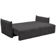 SCHLAFSOFA  mit Stoffauswahl, Liegefunktion, Rücken echt Webstoff Schwarz  - Schwarz, KONVENTIONELL, Kunststoff/Textil (224/90/107cm) - Carryhome