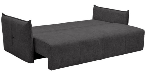 SCHLAFSOFA  mit Stoffauswahl, Liegefunktion, Rücken echt Webstoff Schwarz  - Schwarz, KONVENTIONELL, Kunststoff/Textil (224/90/107cm) - Carryhome