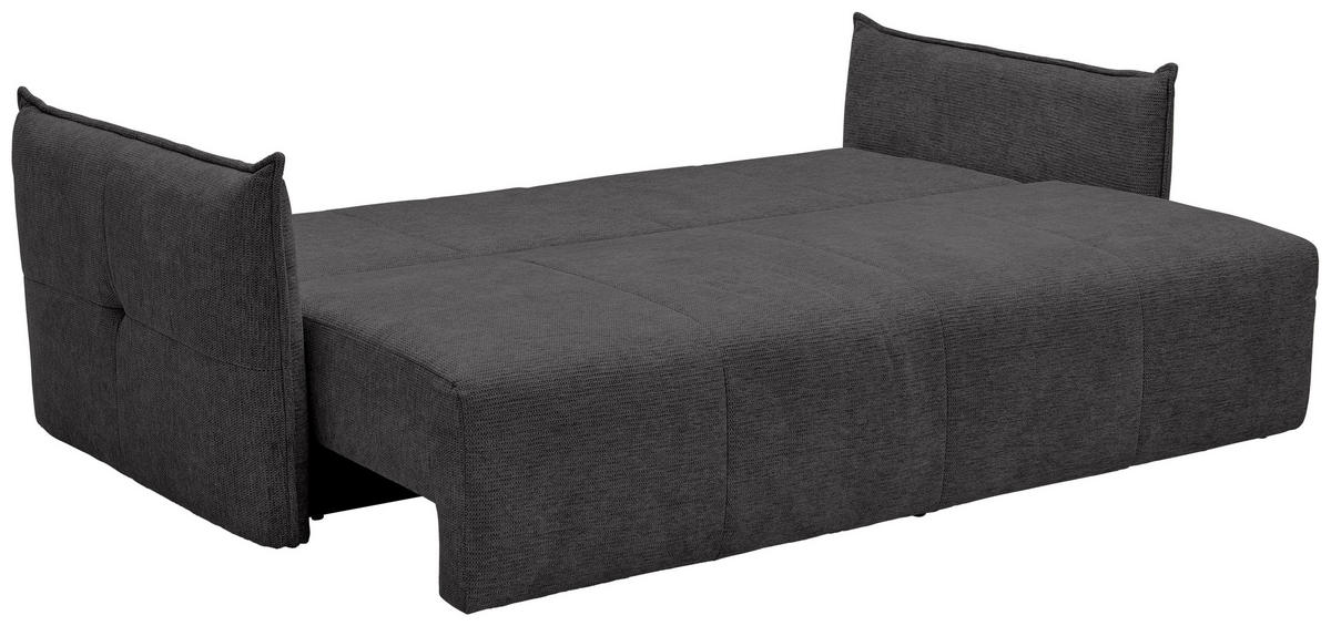 SCHLAFSOFA in Webstoff Schwarz  - Schwarz, Konventionell, Kunststoff/Textil (224/90/107cm) - Carryhome