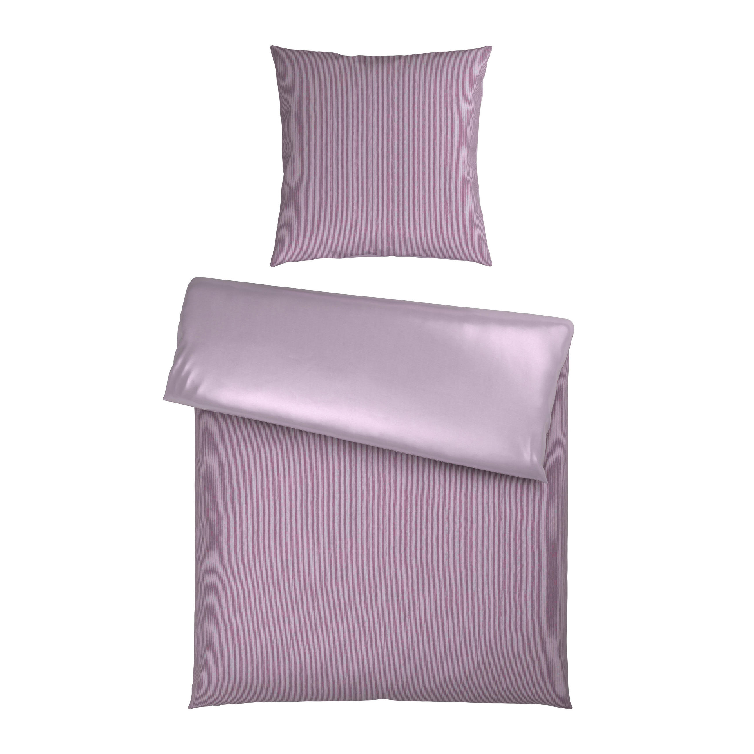 WENDEBETTWÄSCHE Satin 155/220 cm  - Mauve, Textil (155/220cm) - Bio:Vio