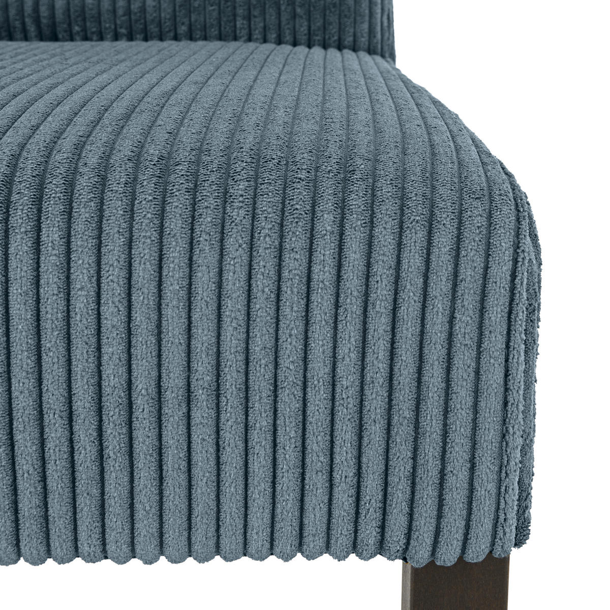 STUHL Webstoff Blau Buche massiv  - Blau/Wengefarben, MODERN, Holz/Textil (48/95/62cm)