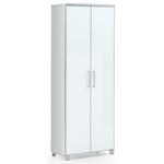GARDEROBENSCHRANK 71/193/37 cm  - Chromfarben/Weiß, Design, Glas/Holzwerkstoff (71/193/37cm) - Novel