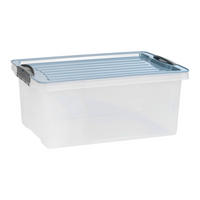 AUFBEWAHRUNGSBOX     - Pastellblau, KONVENTIONELL, Kunststoff (27,5/18/39,5cm) - Rotho