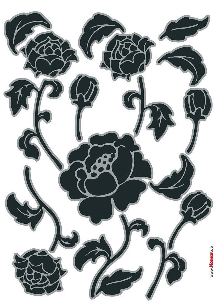 Komar Dekosticker Klar, Schwarz 50x70 cm