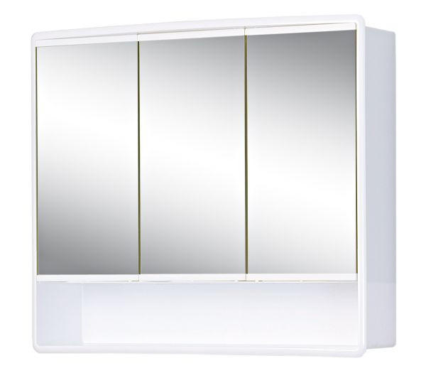 SPIEGELSCHRANK 58/49,5/14,8 cm  - Weiß, KONVENTIONELL, Glas/Kunststoff (58/49,5/14,8cm) - Xora