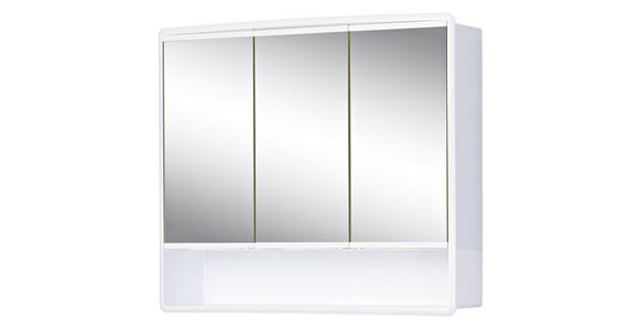 SPIEGELSCHRANK 58/49,5/14,8 cm  - Weiß, KONVENTIONELL, Glas/Kunststoff (58/49,5/14,8cm) - Xora