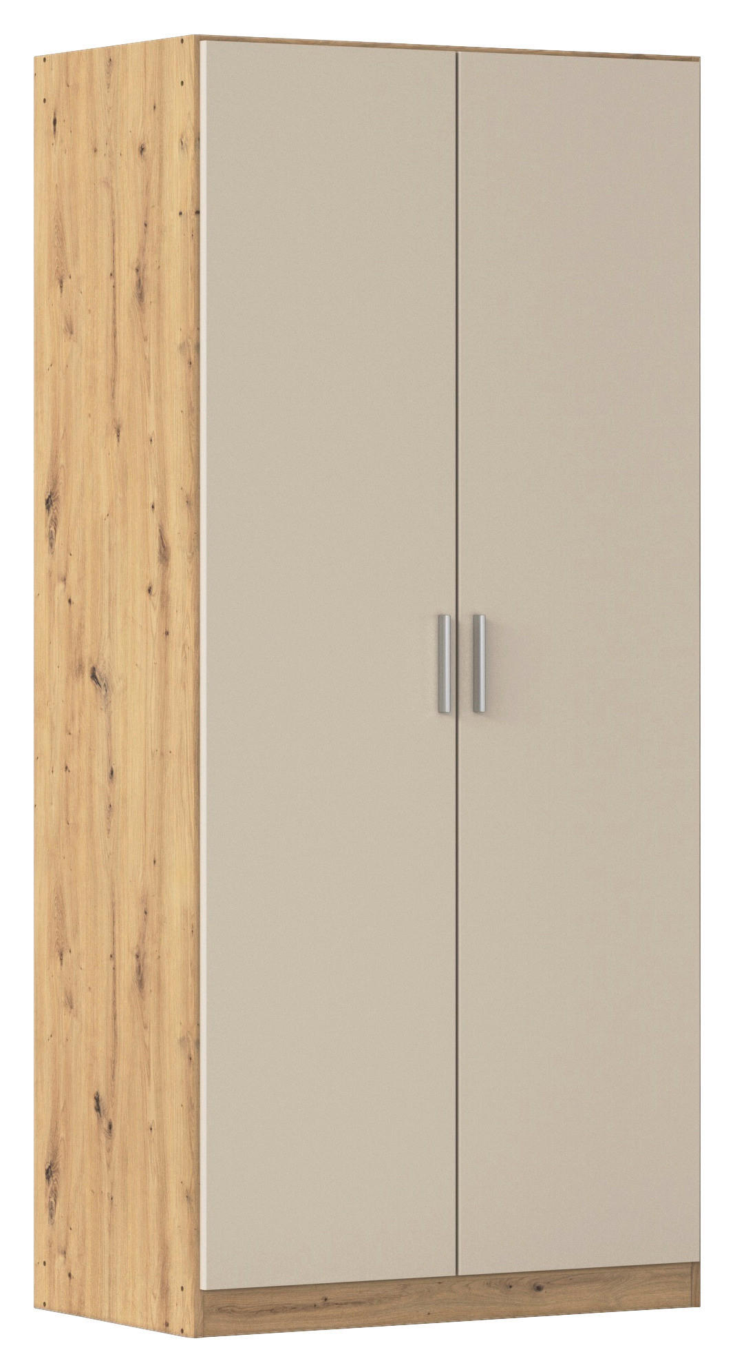 Drehtürenschrank 91 cm Celle, Champagner/Eiche