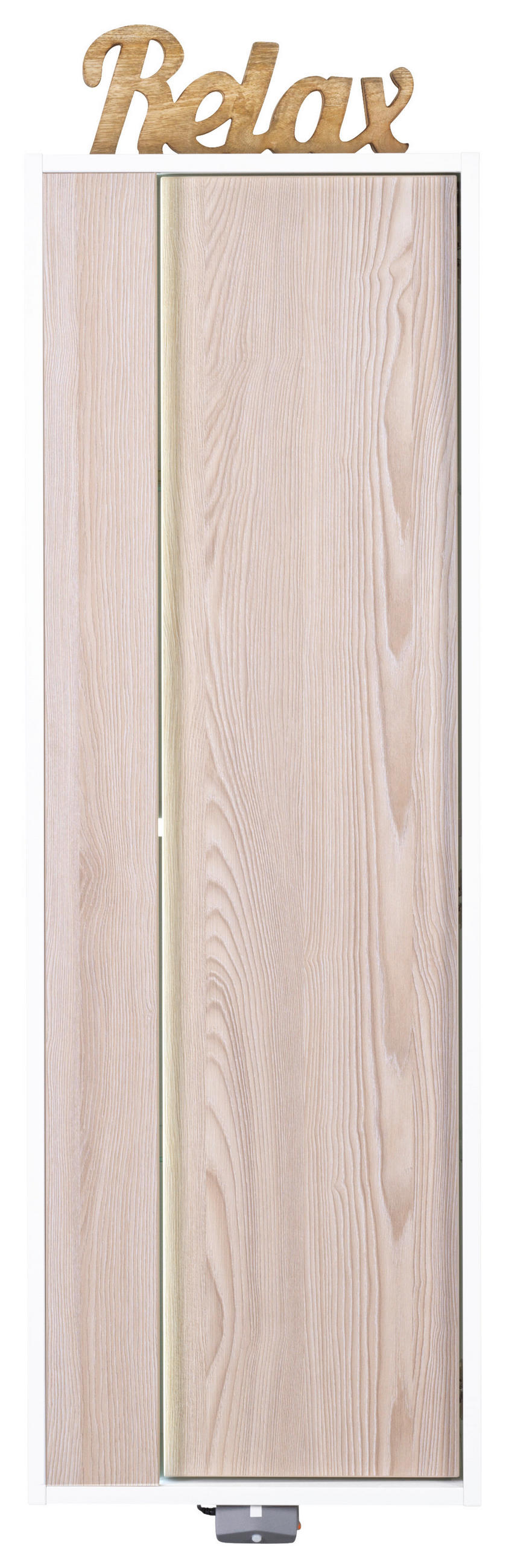 MIDISCHRANK 40/120/30 cm  - Eschefarben/Weiß, KONVENTIONELL, Glas/Holzwerkstoff (40/120/30cm) - Voleo
