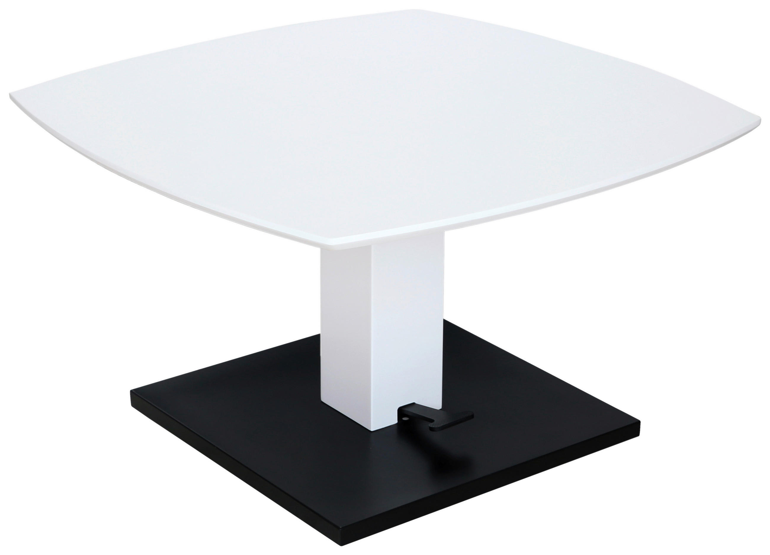 COUCHTISCH 80/80/47-66 cm quadratisch Schwarz, Weiß  - Schwarz/Weiß, Design, Holzwerkstoff/Metall (80/80/47-66cm) - Novel