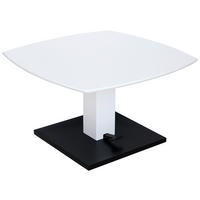 SOFFBORD i metall, trämaterial 80/80/47-66 cm  - vit/svart, Design, metall/trämaterial (80/80/47-66cm) - Novel