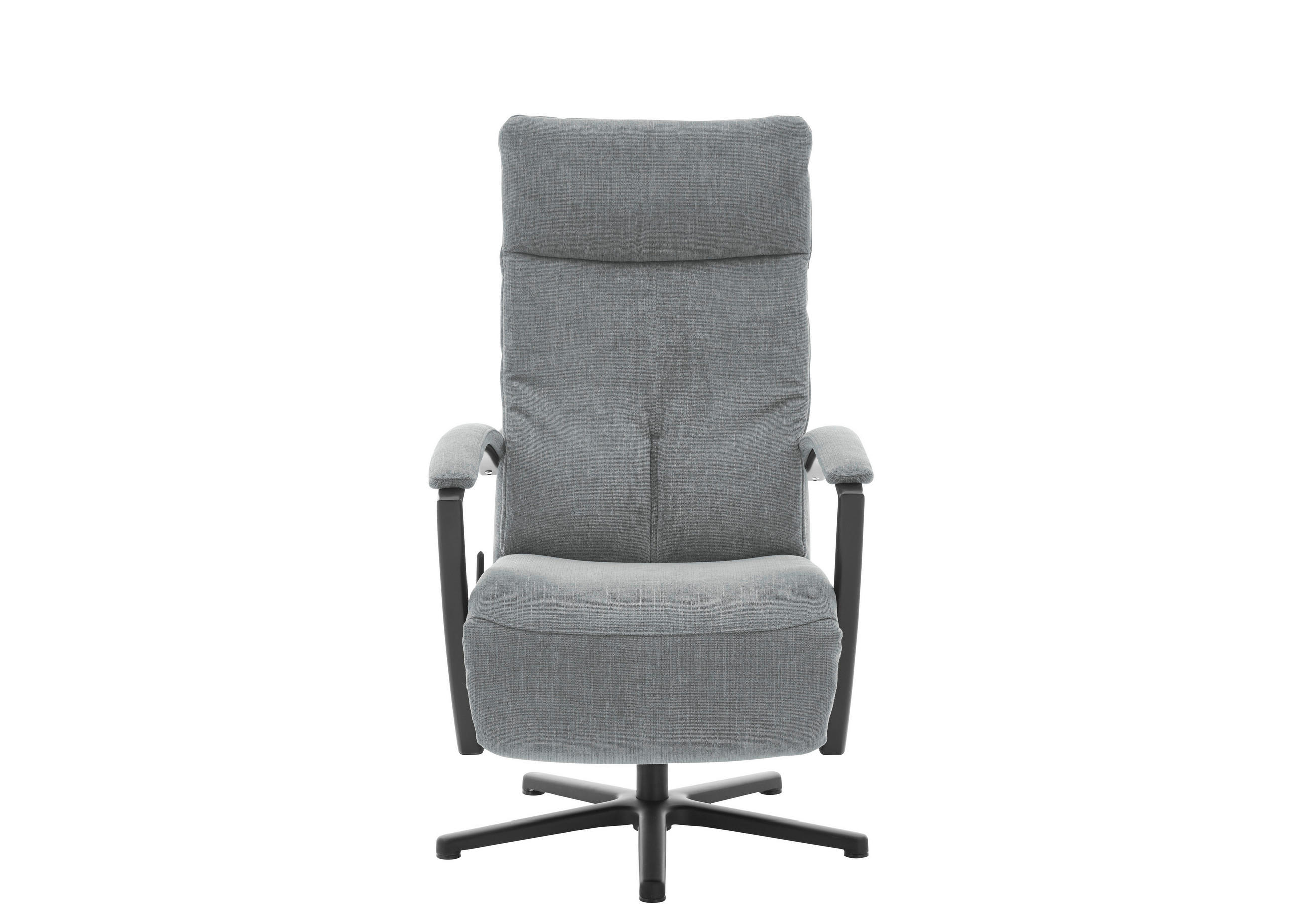RELAXSESSEL in Textil Hellgrau  - Hellgrau/Schwarz, Design, Textil/Metall (76/110/83cm) - Beldomo Speed