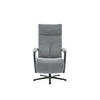RELAXSESSEL in Textil Hellgrau  - Hellgrau/Schwarz, Design, Textil/Metall (76/110/83cm) - Beldomo Speed