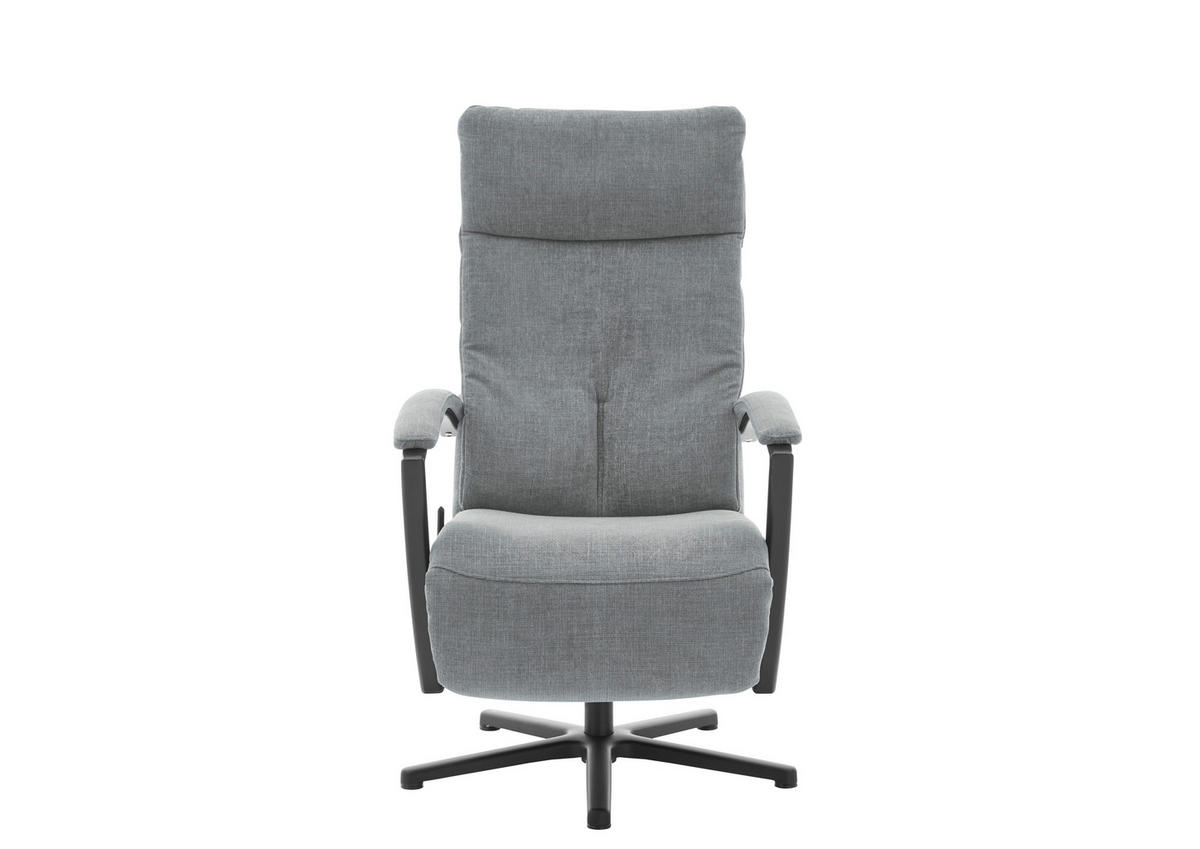 RELAXSESSEL WÜRZBURG-STYLE -EXKLUSIV- - Hellgrau/Schwarz, Design, Textil/Metall (76/110/83cm) - Beldomo Speed