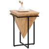 BEISTELLTISCH in Holz, Metall 36/36/56 cm  - Schwarz/Akaziefarben, Trend, Holz/Metall (36/36/56cm) - Ambia Home