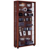 VITRINE in Nussbaumfarben  - Nussbaumfarben/Schwarz, Design, Glas/Holzwerkstoff (59/113/18cm) - MID.YOU