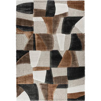 WEBTEPPICH  Wohnzimmer 160/230 cm Masai Braun, Creme, Schwarz  - Creme/Schwarz, Basics, Kunststoff/Textil (160/230cm) - Novel