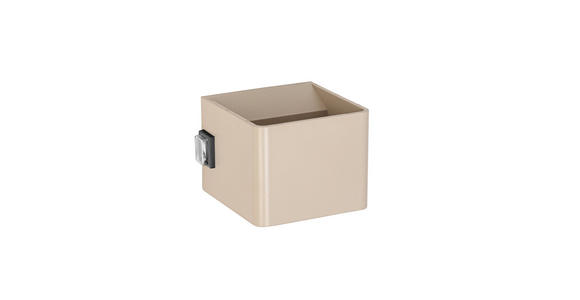 AKKU-WANDLEUCHTE - Sandfarben, Basics, Kunststoff/Metall (10,1/8,05/10,28cm) - Novel