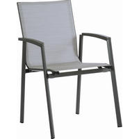STAPELSESSEL in Metall, Textil Anthrazit, Silberfarben  - Anthrazit/Silberfarben, Basics, Textil/Metall (57/89/65cm) - Stern