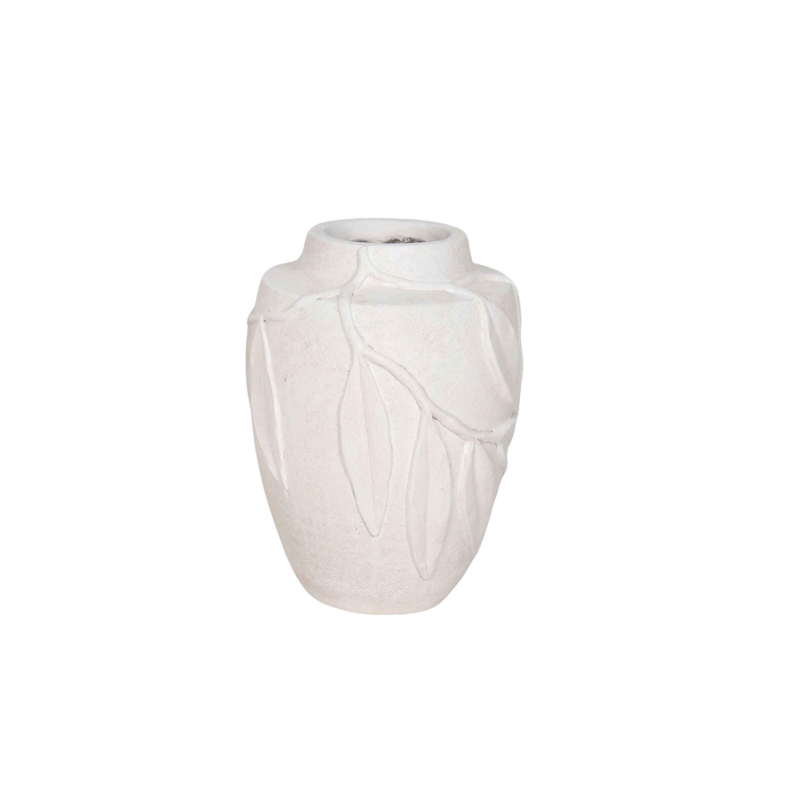 VÁZA, kov, 32 cm  - bílá, Design, kov (24/32cm) - Ambia Home