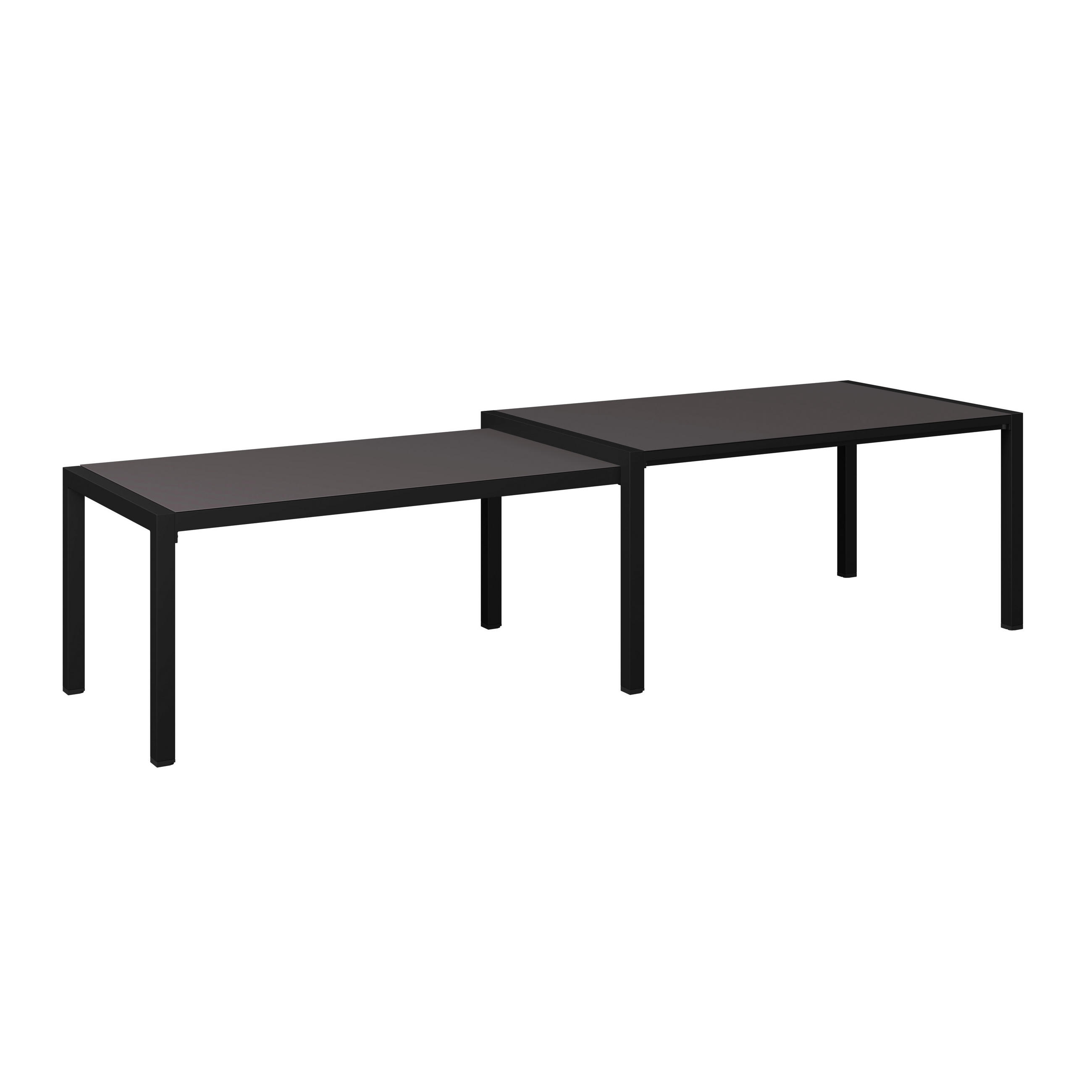 AUSZIEHTISCH in Metall, Glas  - Dunkelgrau/Anthrazit, MODERN, Glas/Metall (150-285/69/90cm) - Ambia Garden