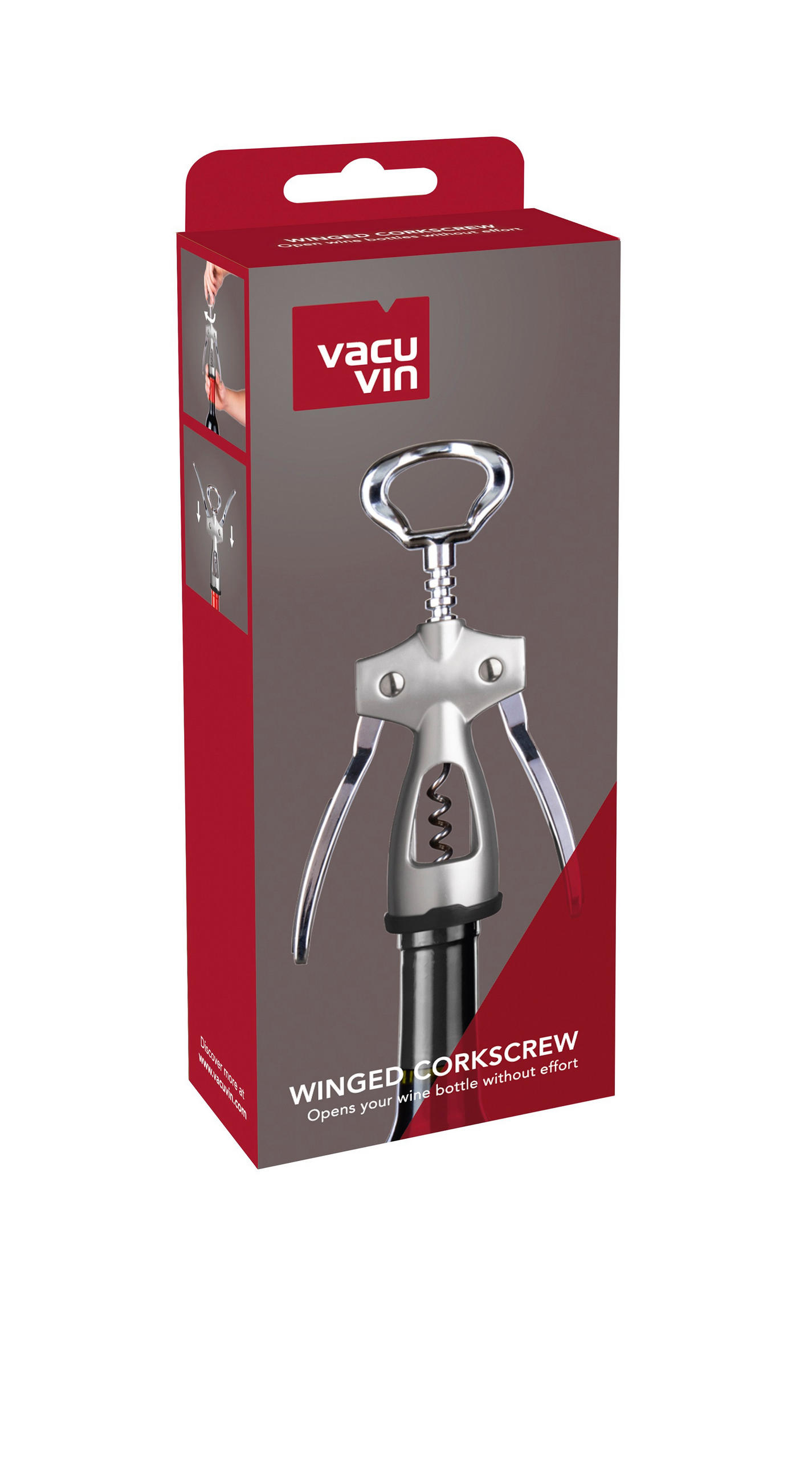 VADIČEP  - siva, Konvencionalno, metal/plastika (6/4/19cm) - Vacu Vin