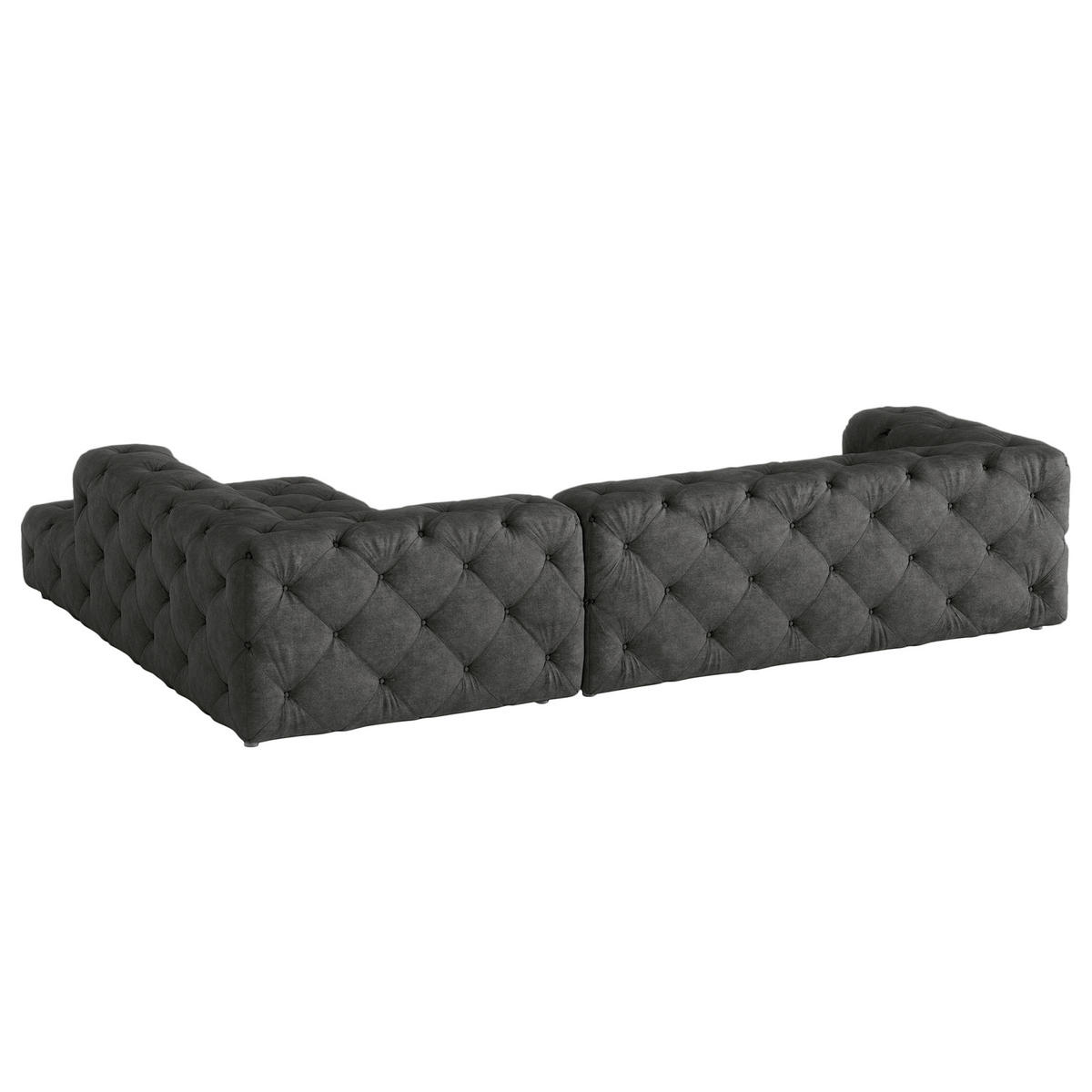 ECKSOFA Fresco in Mikrofaser Anthrazit  325/228 cm  - Anthrazit/Schwarz, Design, Kunststoff/Textil (325/228cm) - P & B