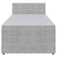 BOXSPRINGBETT 120/200 cm  in Hellgrau  - Hellgrau/Schwarz, KONVENTIONELL, Kunststoff/Textil (120/200cm) - Carryhome