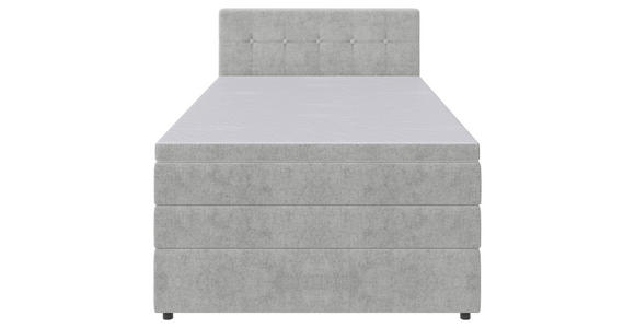 BOXSPRINGBETT 120/200 cm  in Hellgrau  - Hellgrau/Schwarz, KONVENTIONELL, Kunststoff/Textil (120/200cm) - Carryhome