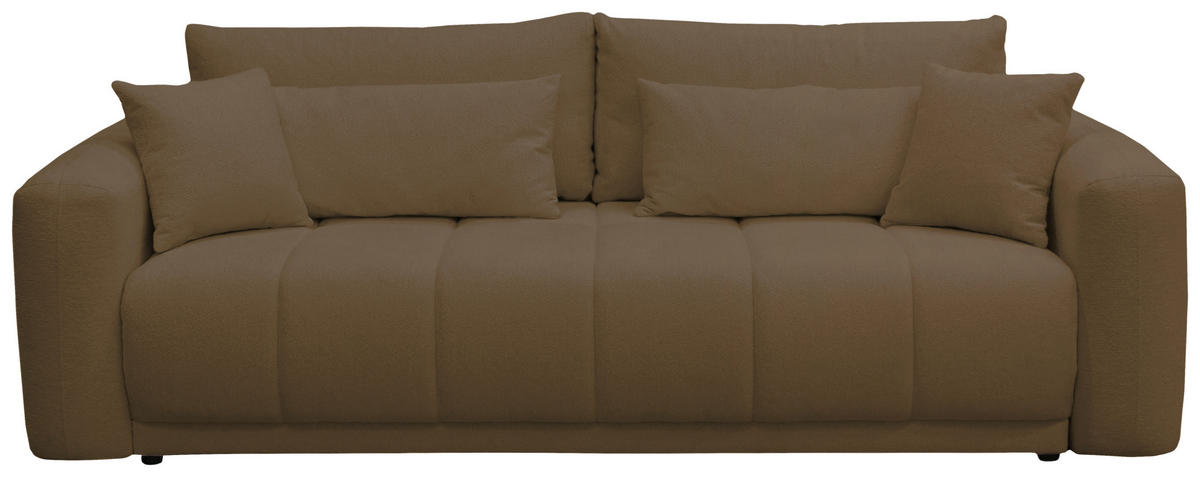 SCHLAFSOFA in Braun  - Schwarz/Braun, Design, Holz/Textil (245/90/117cm) - MID.YOU