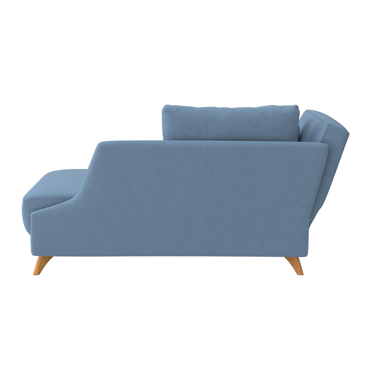 RÉCAMIERE in Flachgewebe Blau  - Blau/Eichefarben, Modern, Holz/Textil (205/74/94cm) - Bali
