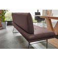 SITZBANK in Metall, Textil Schwarz, Dunkelbraun  - Dunkelbraun/Schwarz, Design, Textil/Metall (195/87/65cm) - Dieter Knoll