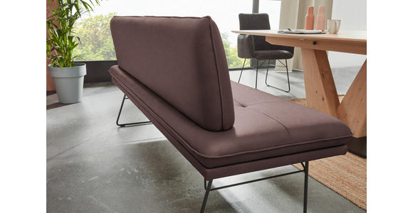 SITZBANK in Metall, Textil Schwarz, Dunkelbraun  - Dunkelbraun/Schwarz, Design, Textil/Metall (195/87/65cm) - Dieter Knoll