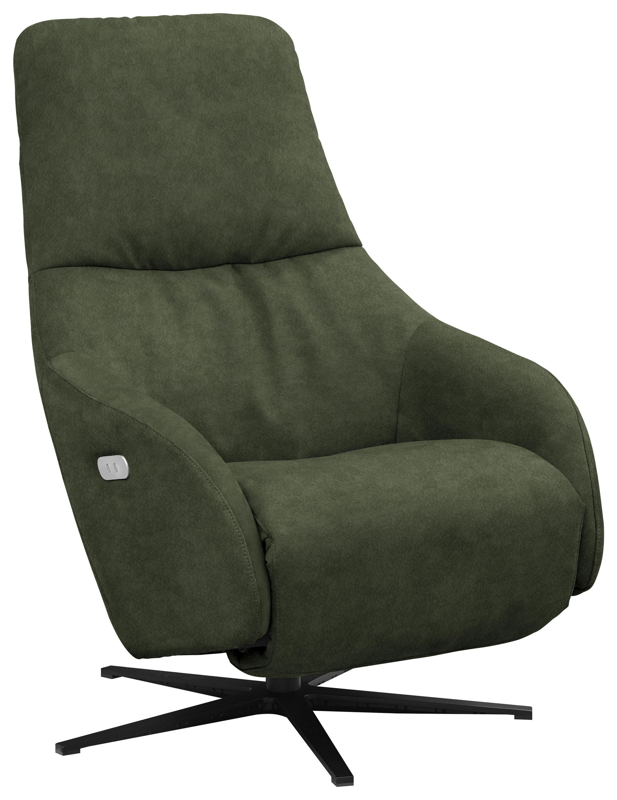RELAXSESSEL in Textil Grün  - Schwarz/Grün, Design, Textil/Metall (77/108/95cm) - Chilliano