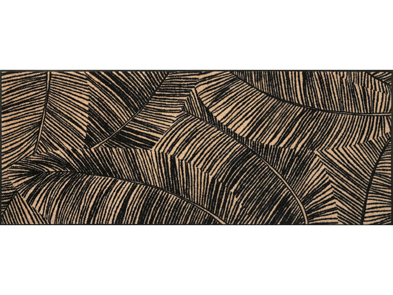 LÄUFER 75/190 cm Fernetic Schwarz, Beige - Beige/Schwarz, Design, Kunststoff/Textil (75/190cm) - wash+dry