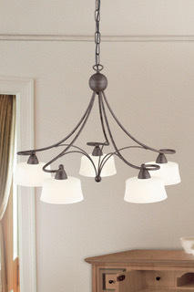 HÄNGELEUCHTE 65/105 cm   - Creme/Weiß, KONVENTIONELL, Glas/Metall (65/105cm)