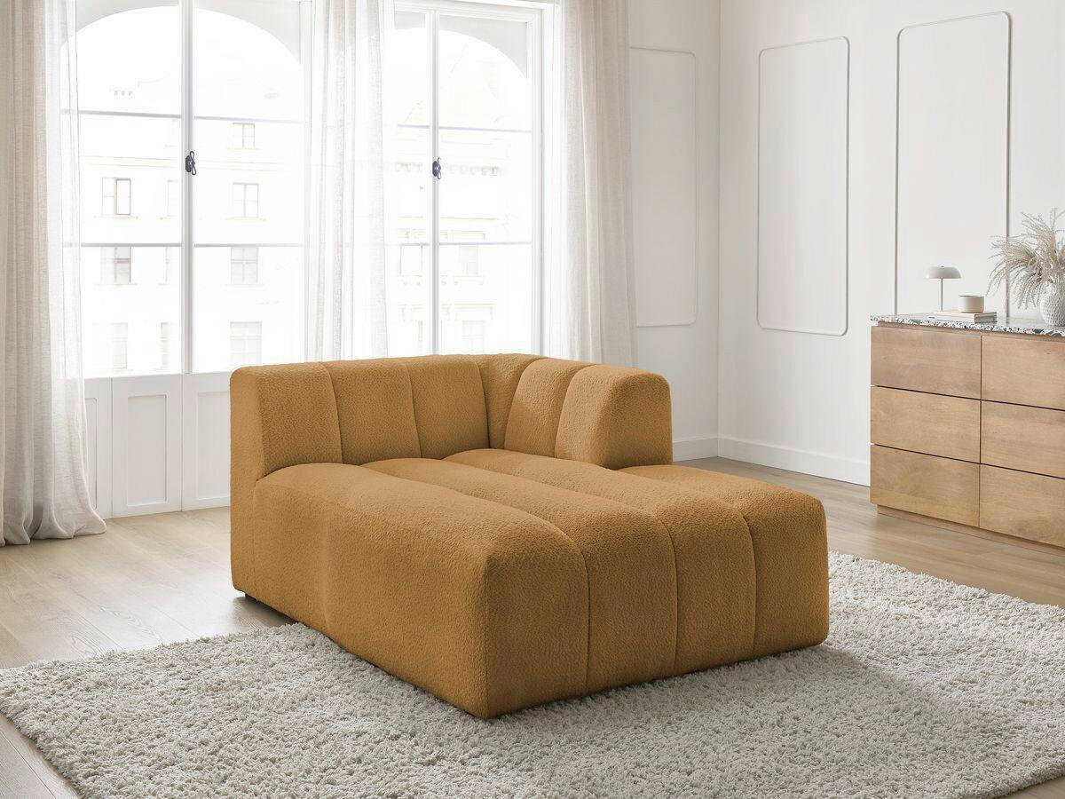 SOFAELEMENT ANNECY Bouclé Gelb  - Gelb/Schwarz, MODERN, Kunststoff/Textil (120/72/170cm)