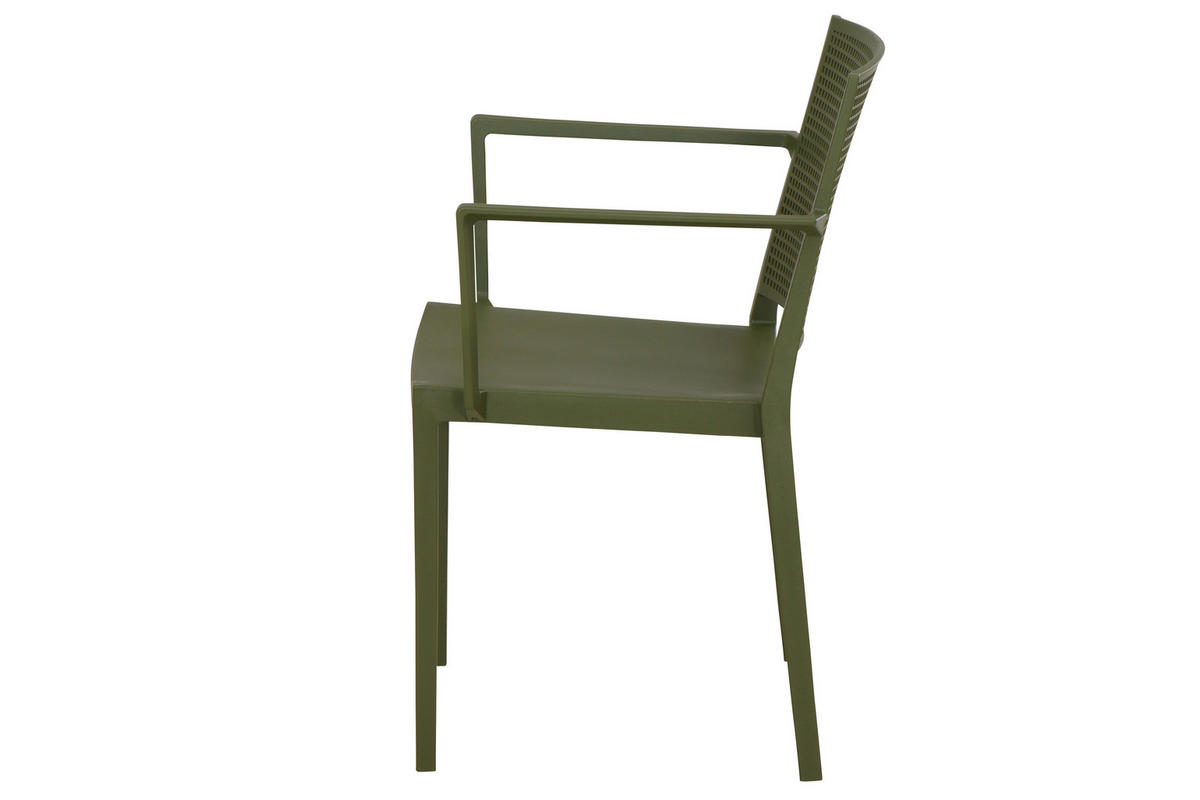 GARTENGARNITUR 3-teilig  - Anthrazit/Grün, Basics, Holzwerkstoff/Kunststoff (80/80/80cm) - Siena Garden