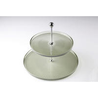 SERVIERPLATTE 21-28 cm  - Salbeigrün, Design, Glas (21-28cm) - Novel