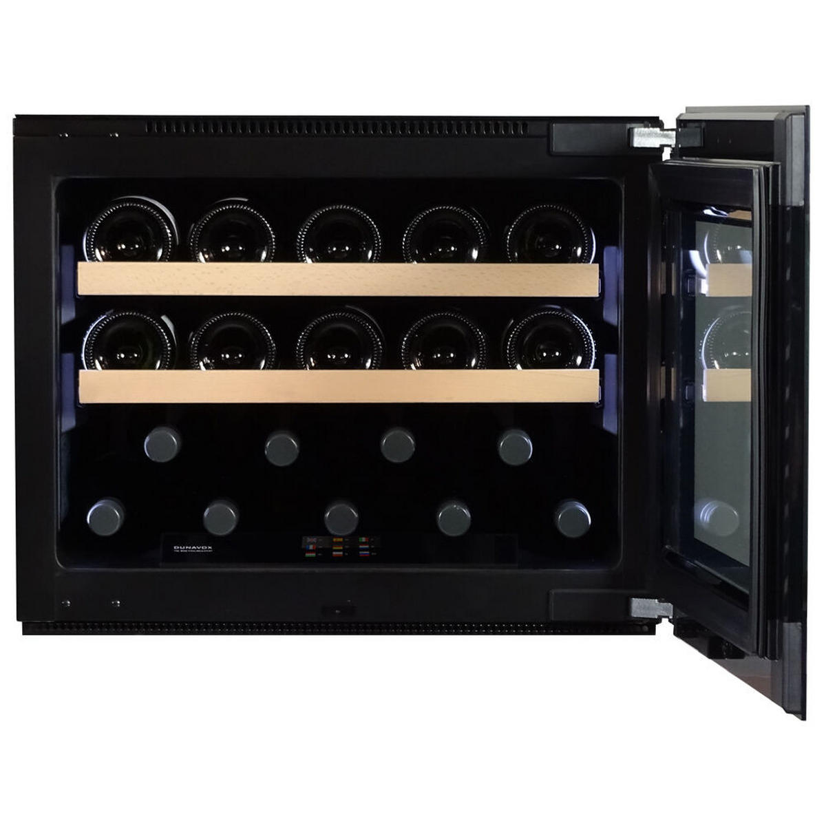 WEINKÜHLSCHRANK DVN-19.50B.TO  - Schwarz, Basics, Glas/Holz (59/45,5/56,9cm)